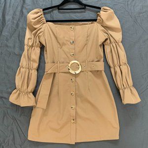 NWOT adorable khaki mini dress